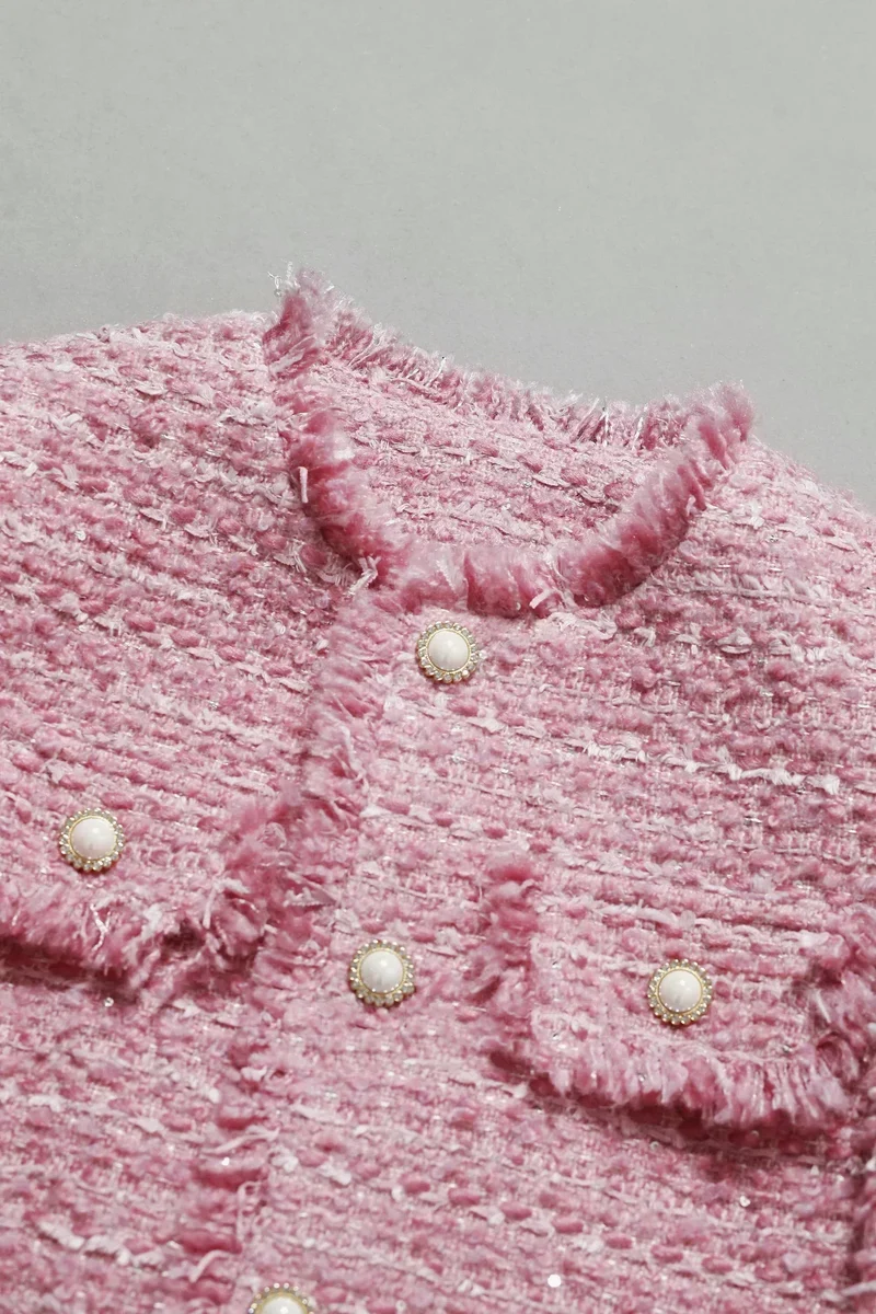Jacke Aus Größem Tweed Herbst/Winter Socialite Quastendesign - Vittorelli