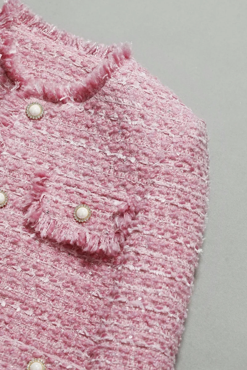 Jacke Aus Größem Tweed Herbst/Winter Socialite Quastendesign - Vittorelli