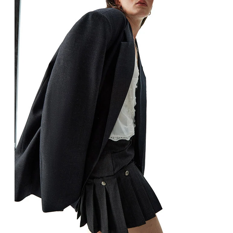 Damen Oversized Blazer mit lässigem Schnitt Nord Taschen