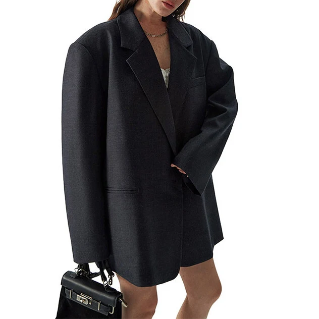 Damen Oversized Blazer mit lässigem Schnitt Nord Taschen