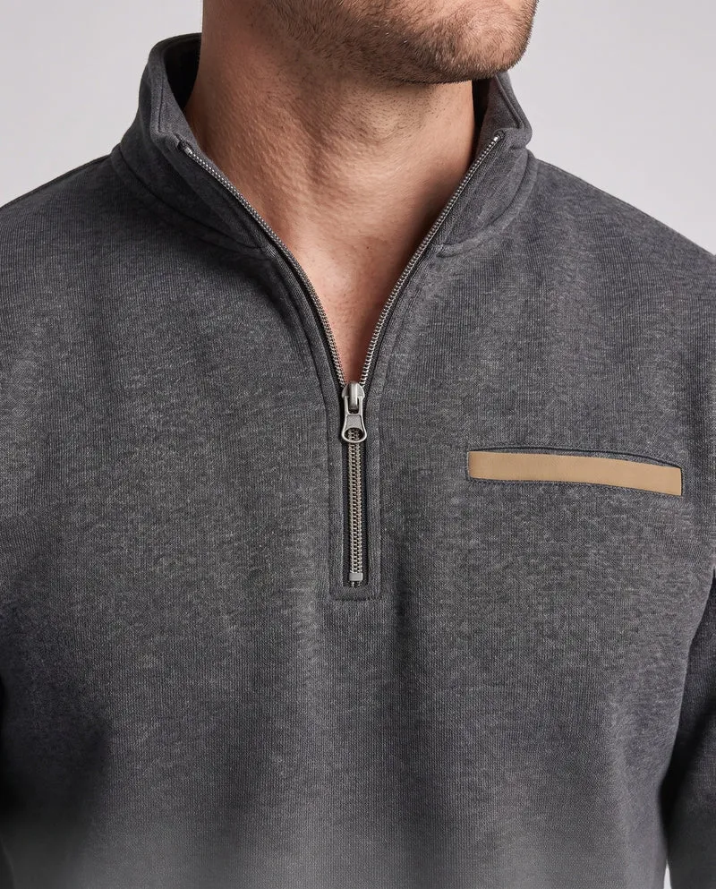 Herren Modernes Halbzip-Sweatshirt mit Stehkragen, Brusttasche und strukturierten Oberfläche Nord Taschen