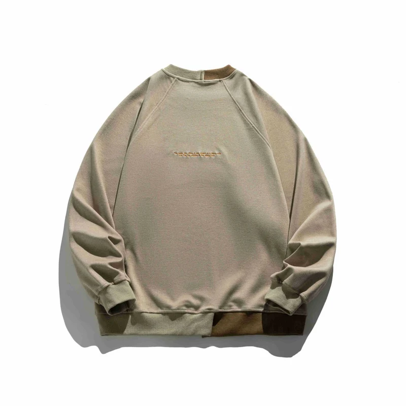 Herren Komfortabler Baumwoll-Sweatshirt mit Kontrastbündchen und Sticklogo Nord Taschen