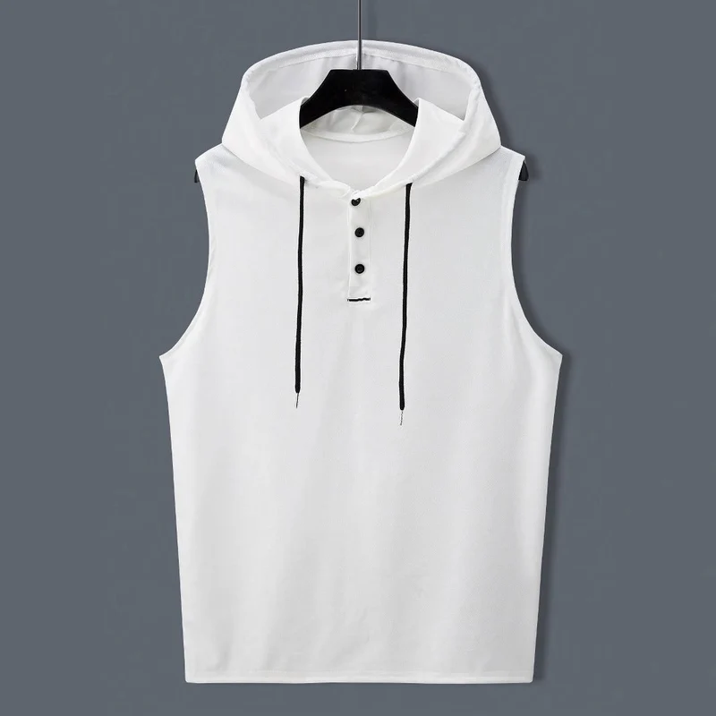 Herren ärmelloses Hoodie-Shirt mit strukturierter Oberfläche