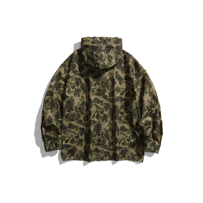 Herren Camouflage-Kapuzenshirt im Oversized-Utility-Stil Nord Taschen