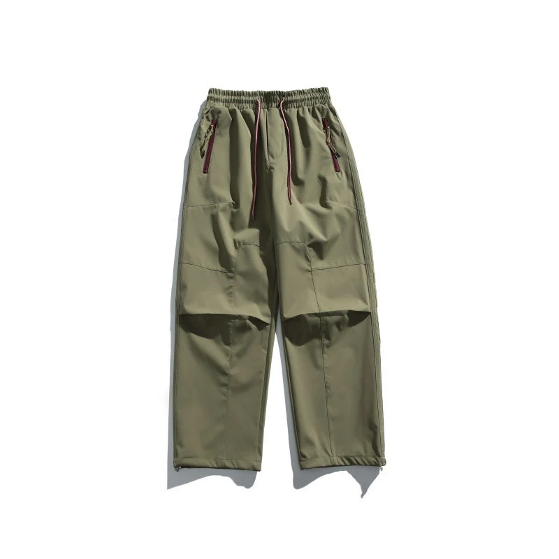 Herren Cargo-Hose mit elastischem Bund, Knie-Paneelen und Reißverschluss-Saum Nord Taschen