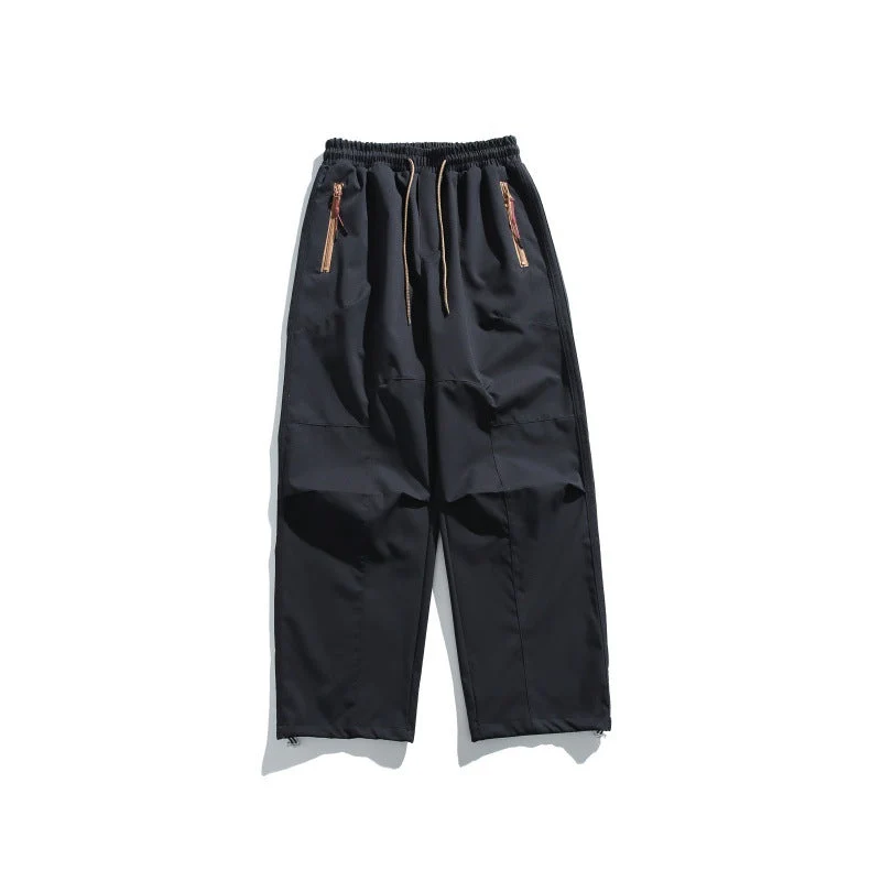 Herren Cargo-Hose mit elastischem Bund, Knie-Paneelen und Reißverschluss-Saum Nord Taschen