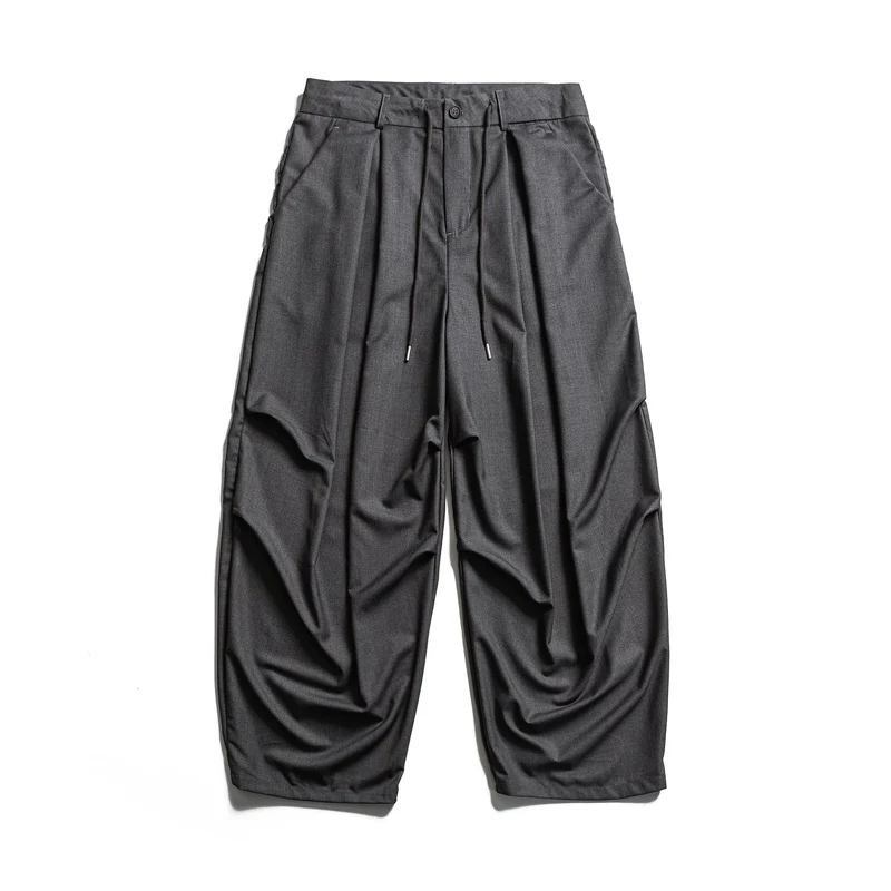 Herren Cropped-Hose mit Bundfalten, Tunnelzug und dezenter Bundverlängerung Nord Taschen