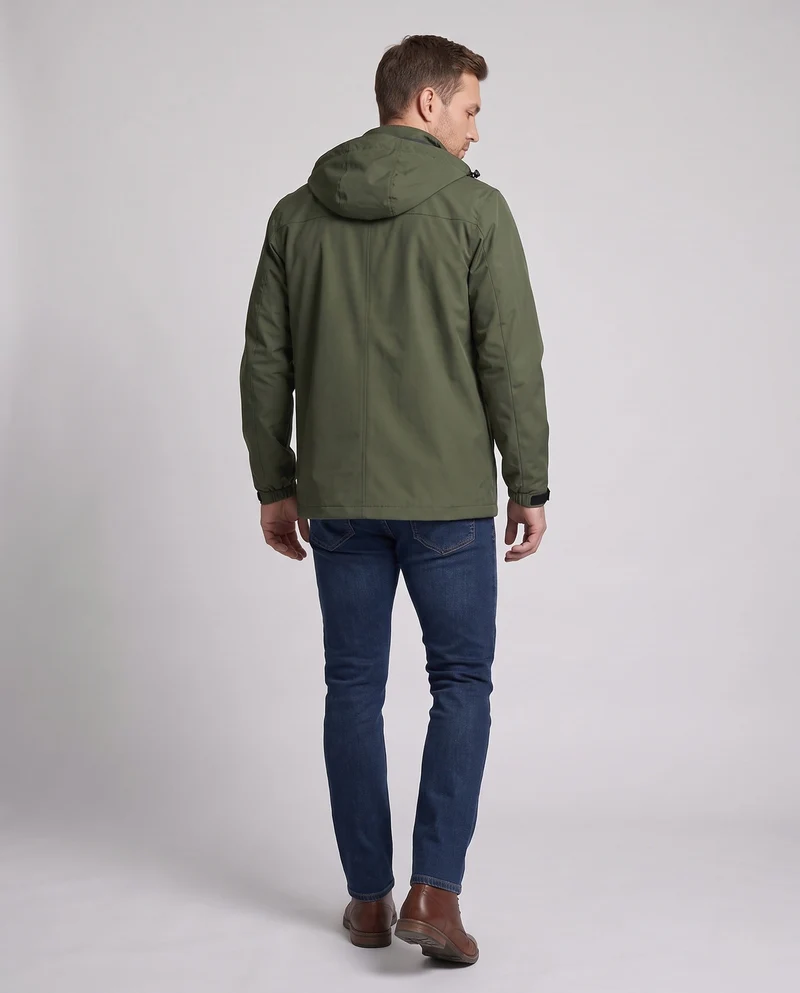 Herren Leichte Funktions Outdoor Jacke mit Kapuze, Mehrlagiges Softshell und Versteckter Reißverschluss Nord Taschen