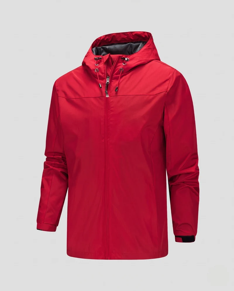 Herren Leichte Funktions Outdoor Jacke mit Kapuze, Mehrlagiges Softshell und Versteckter Reißverschluss Nord Taschen
