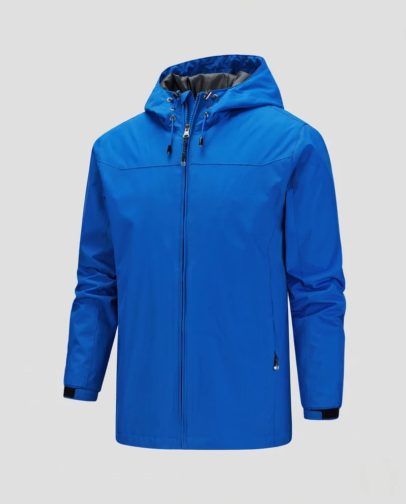 Herren Leichte Funktions Outdoor Jacke mit Kapuze, Mehrlagiges Softshell und Versteckter Reißverschluss Nord Taschen