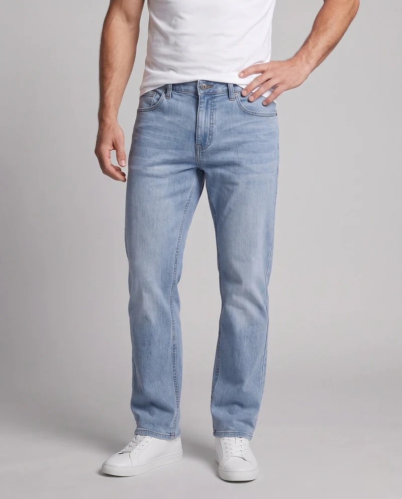 Herren Relaxed-Fit Denim-Hose mit extra weitem Bein und elastischem Komfortbund Nord Taschen