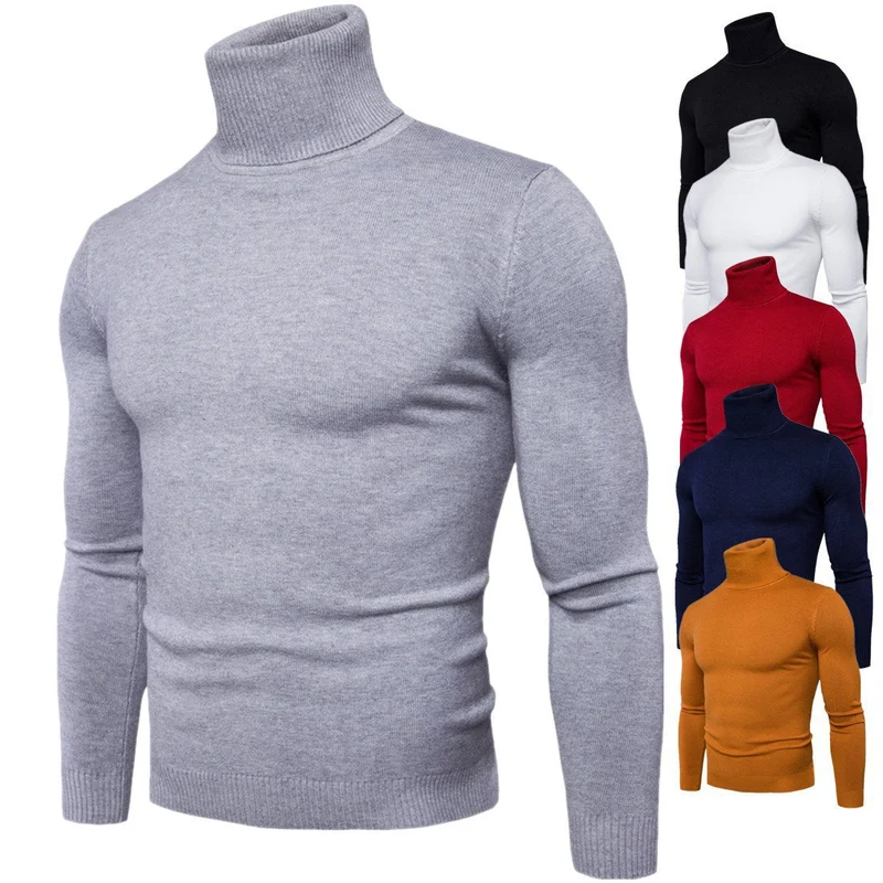 Herren Rollkragenpullover aus feiner Merinowolle