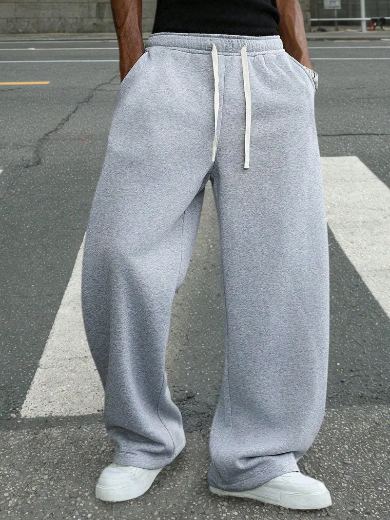 Herren Baggy-Jogginghose im Urban-Utility-Stil mit extra weitem Bein und sichtbarem Kordelzug Nord Taschen