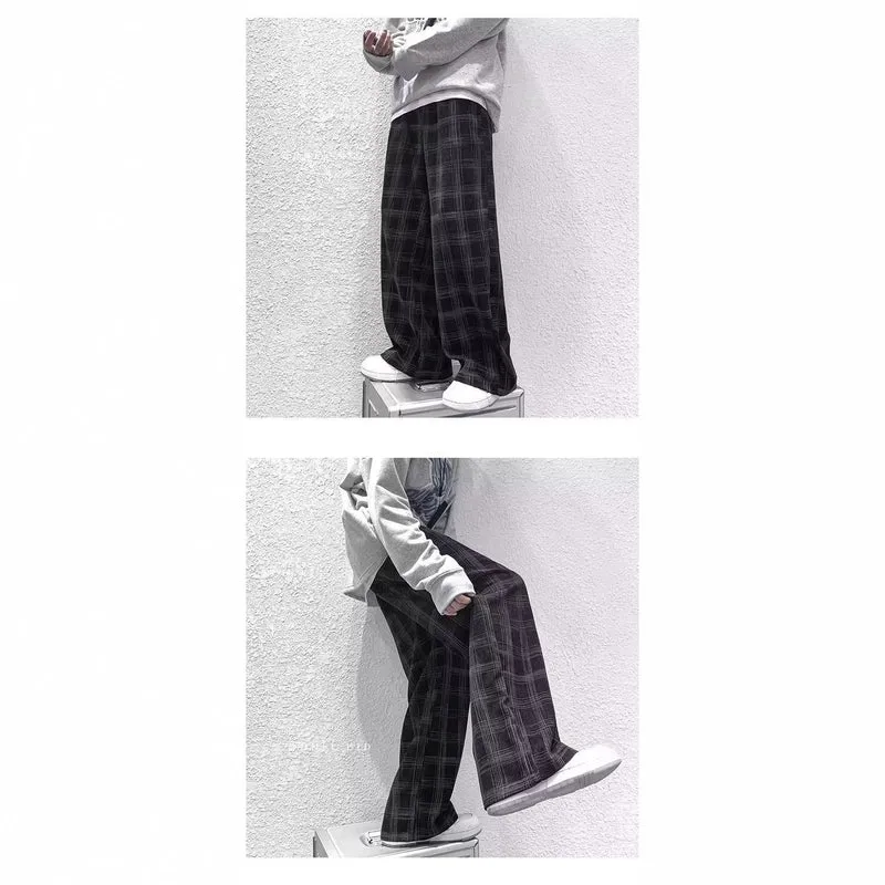 Damen Weit geschnittene Karohose Nord Taschen