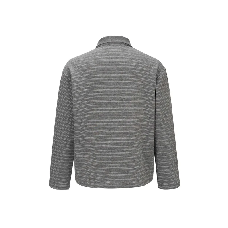 Herren Langarm-Polohemd im Relaxed‑Fit mit feinem Streifenstrick Nord Taschen