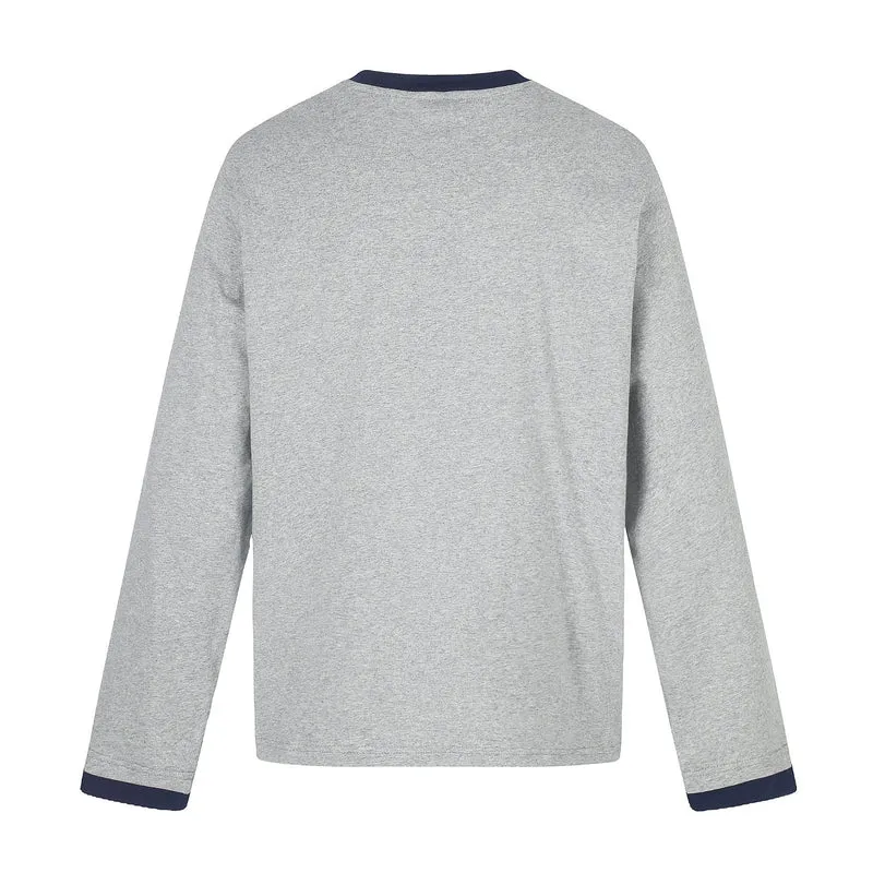 Herren Langarm-Sweatshirt mit Kontrast-Bündchen und Adler-Star-Print Nord Taschen