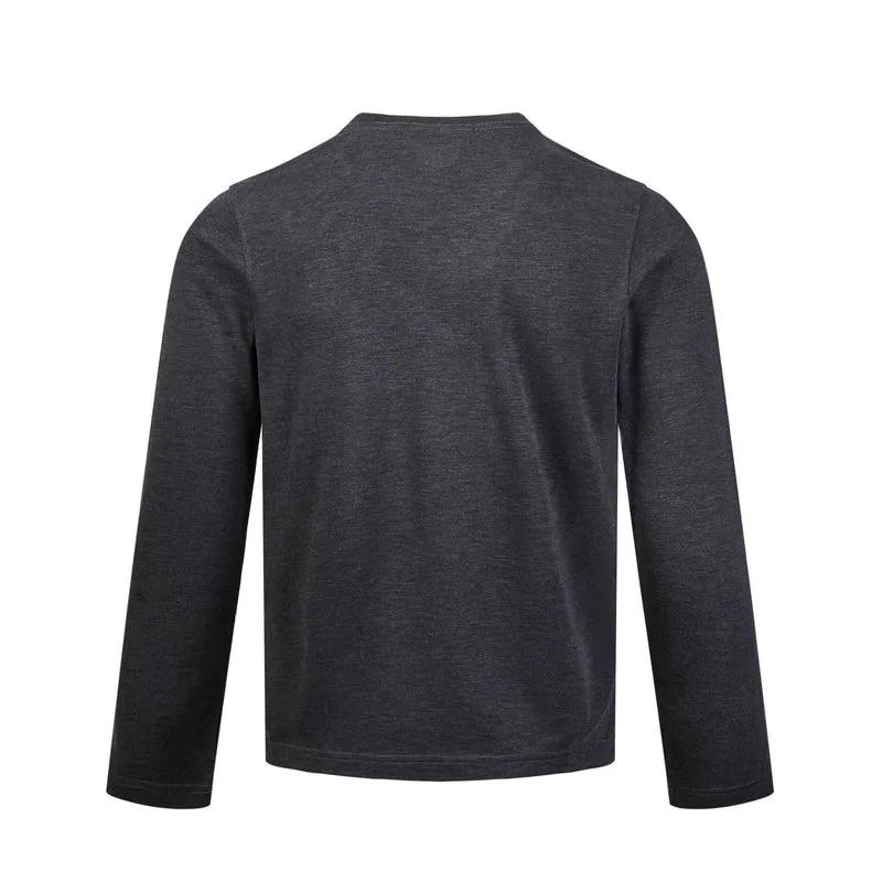 Herren Langärmeliges Feinstrick-Sweatshirt mit Rundhals und dezenter Nahtführung Nord Taschen
