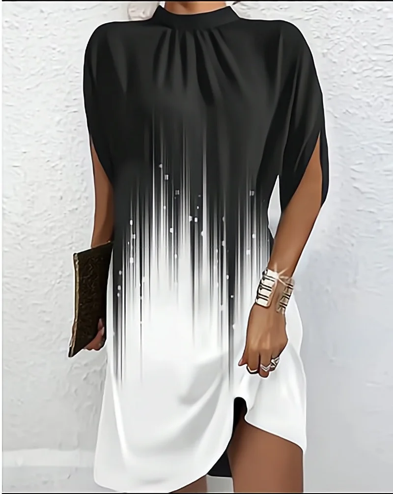 Modernes Damenkleid mit Fledermausärmeln - Arvani