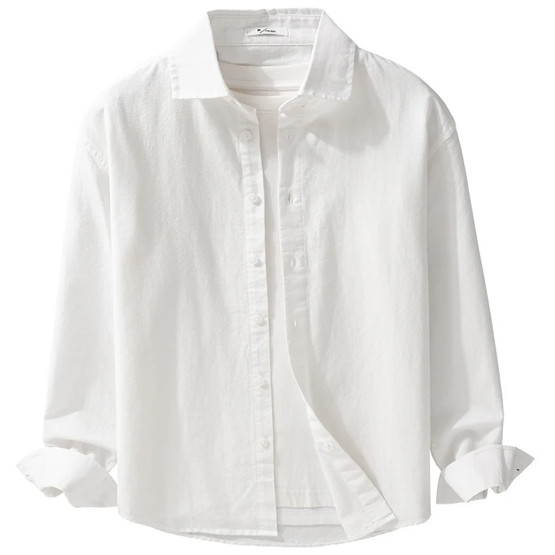 Herren Leichtes Leinen-Baumwoll-Overshirt mit Kentkragen, Relaxed‑Fit und durchgehender Knopfleiste Nord Taschen