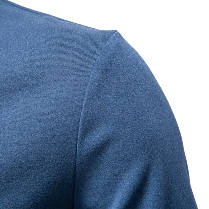 Herren funktionaler Sweatshirt mit hohem Kragen und kurzem Reißverschluss
