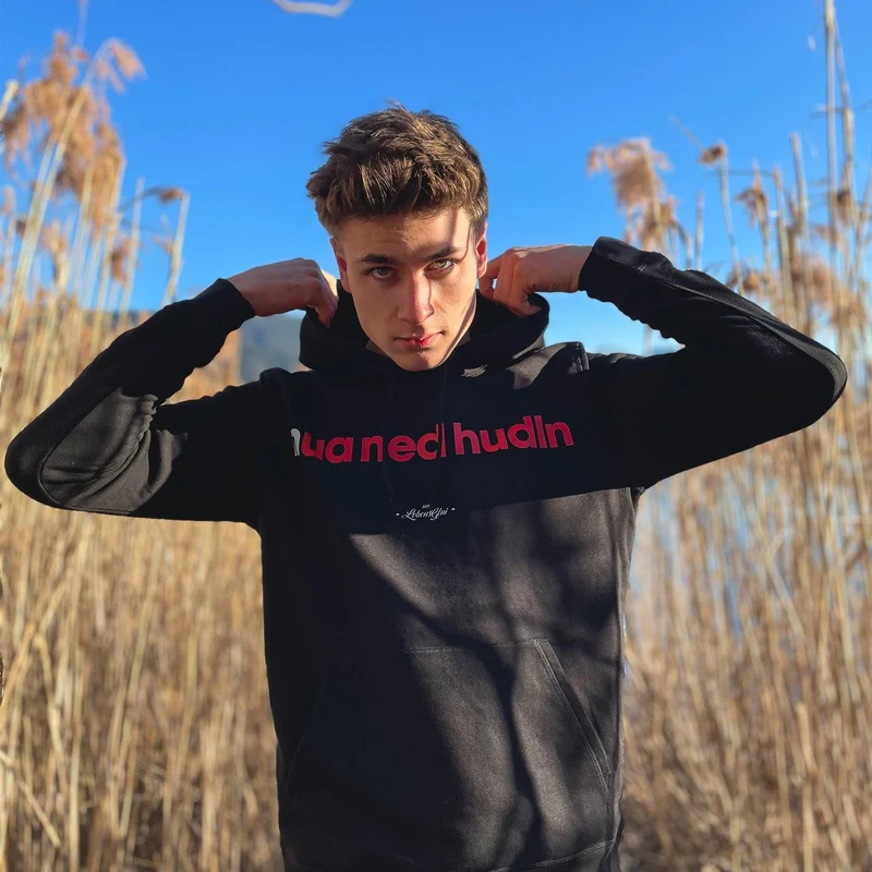 Herren Hoodie "Nua ned hudln"