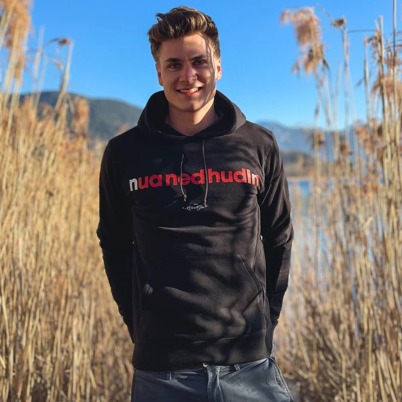 Herren Hoodie "Nua ned hudln"