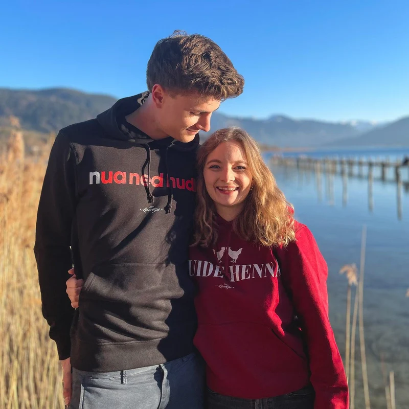 Herren Hoodie "Nua ned hudln"