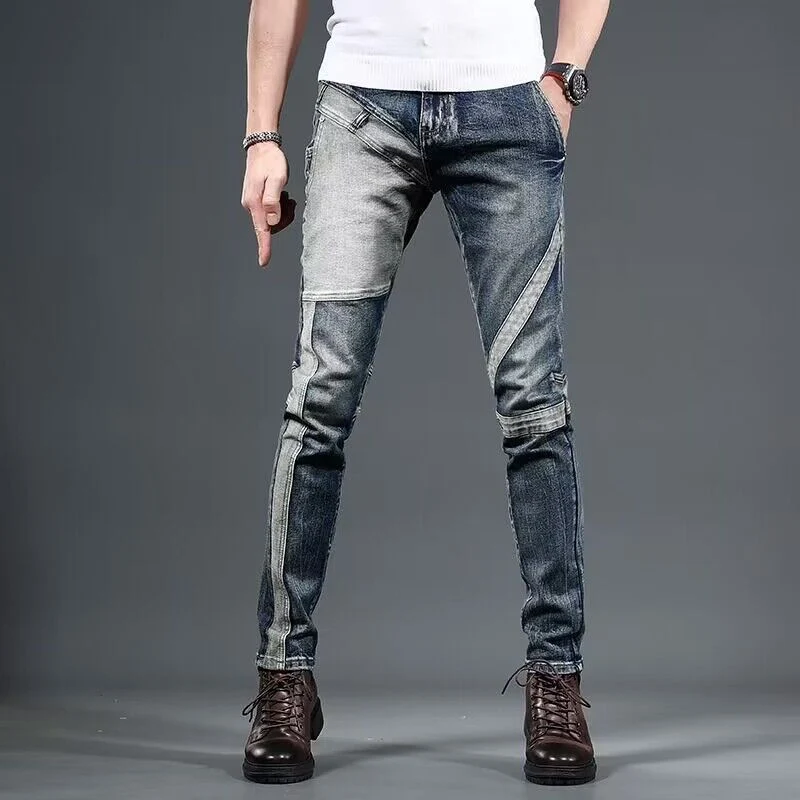 Herren Einzigartige Ripped Denim Jeans Nord Taschen