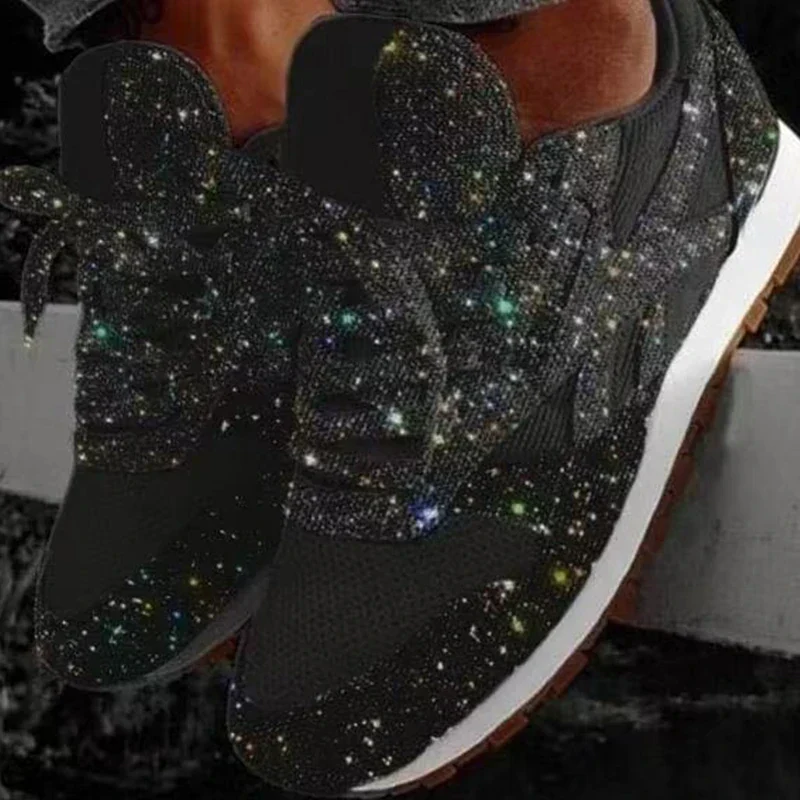 Sportschuhe mit Pailletten In Glitzer