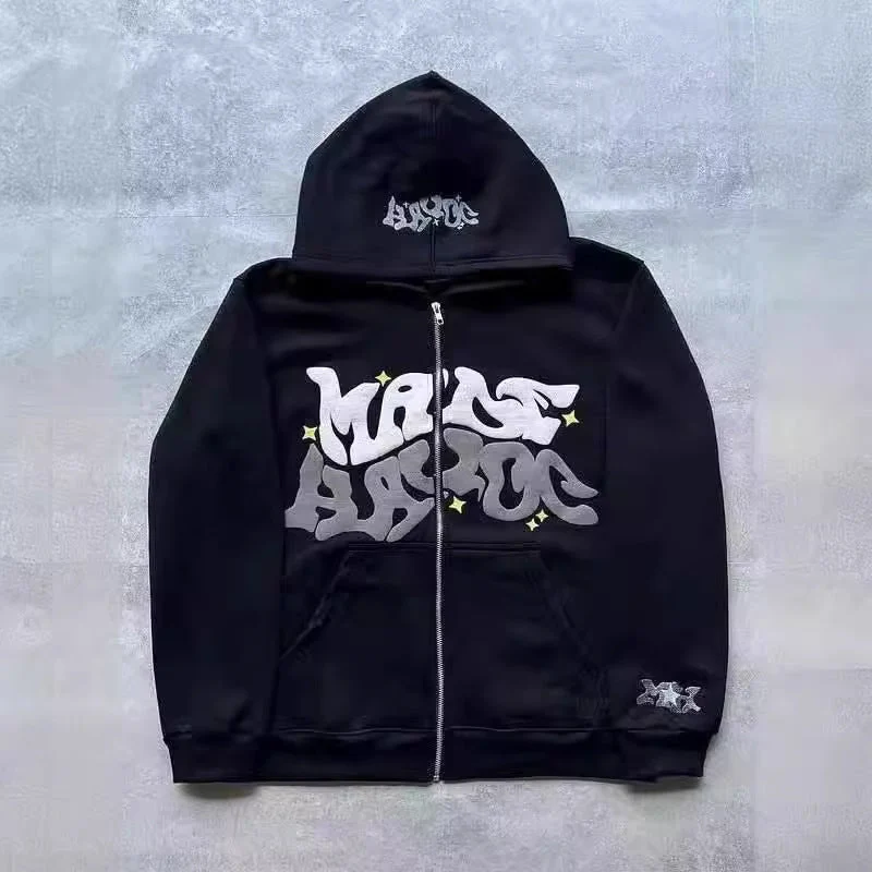 Damen sportliche Kapuzenjacke im urbanen Graffiti-Stil