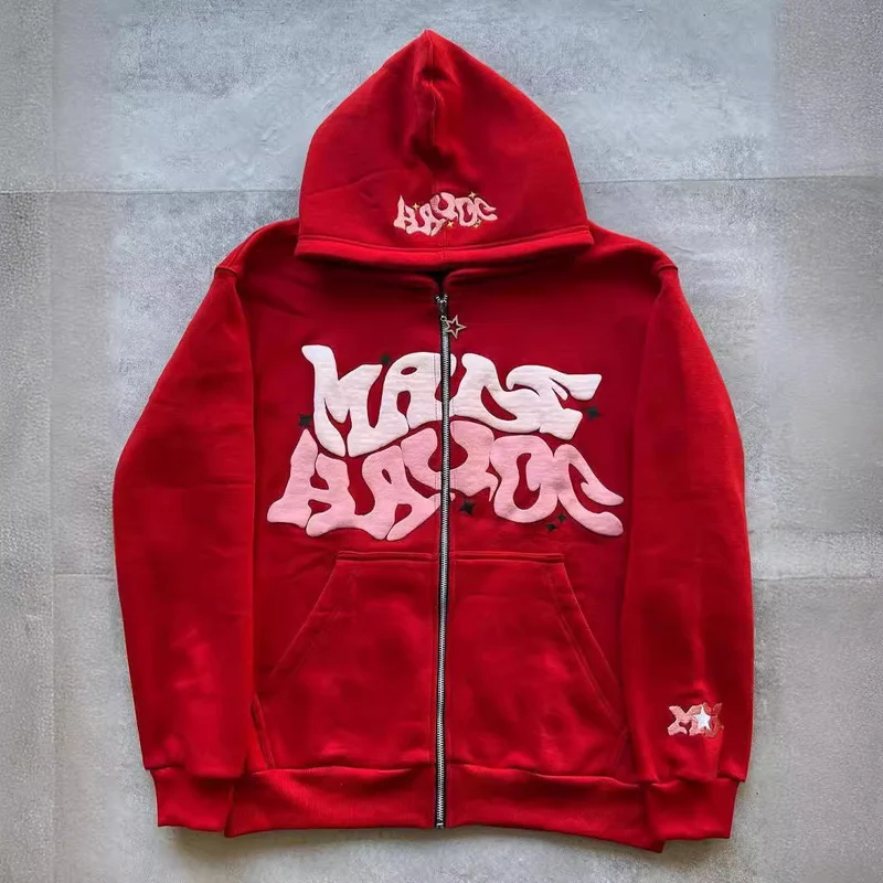 Damen sportliche Kapuzenjacke im urbanen Graffiti-Stil