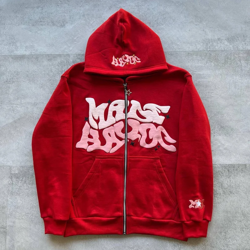 Damen sportliche Kapuzenjacke im urbanen Graffiti-Stil