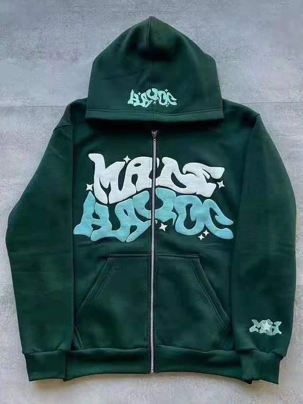 Damen sportliche Kapuzenjacke im urbanen Graffiti-Stil