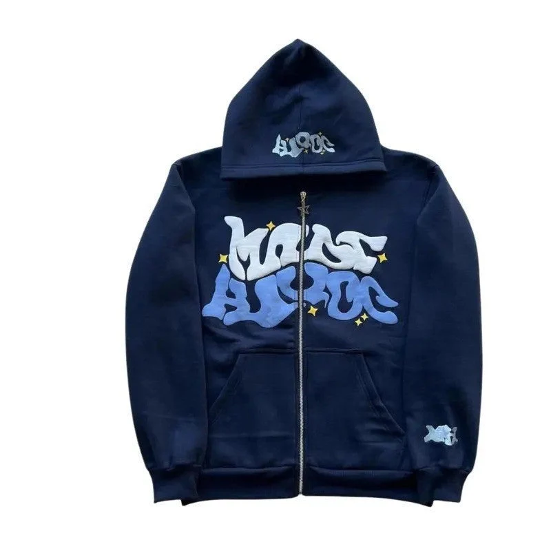 Damen sportliche Kapuzenjacke im urbanen Graffiti-Stil