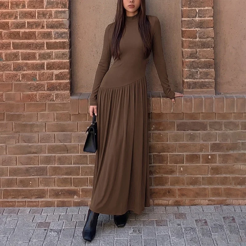 Damen Figurbetontes Maxi‑Kleid Nord Taschen