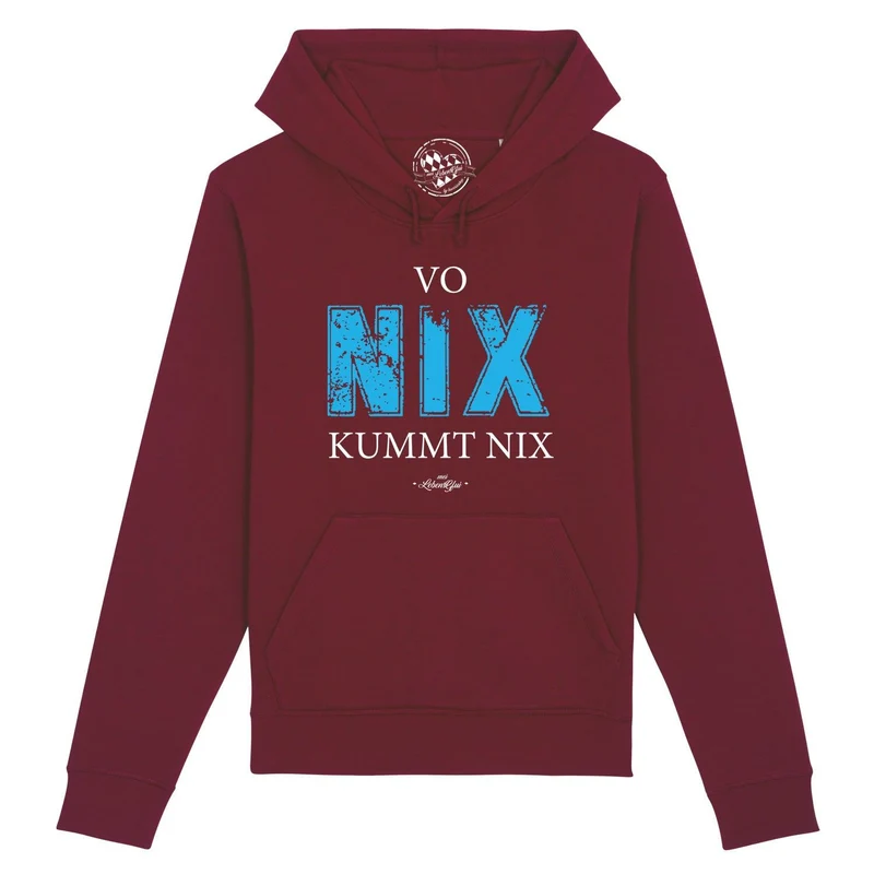 Herren Hoodie "Vo nix kummt nix"