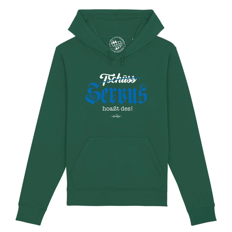 Herren Hoodie "Servus hoaßt des!"