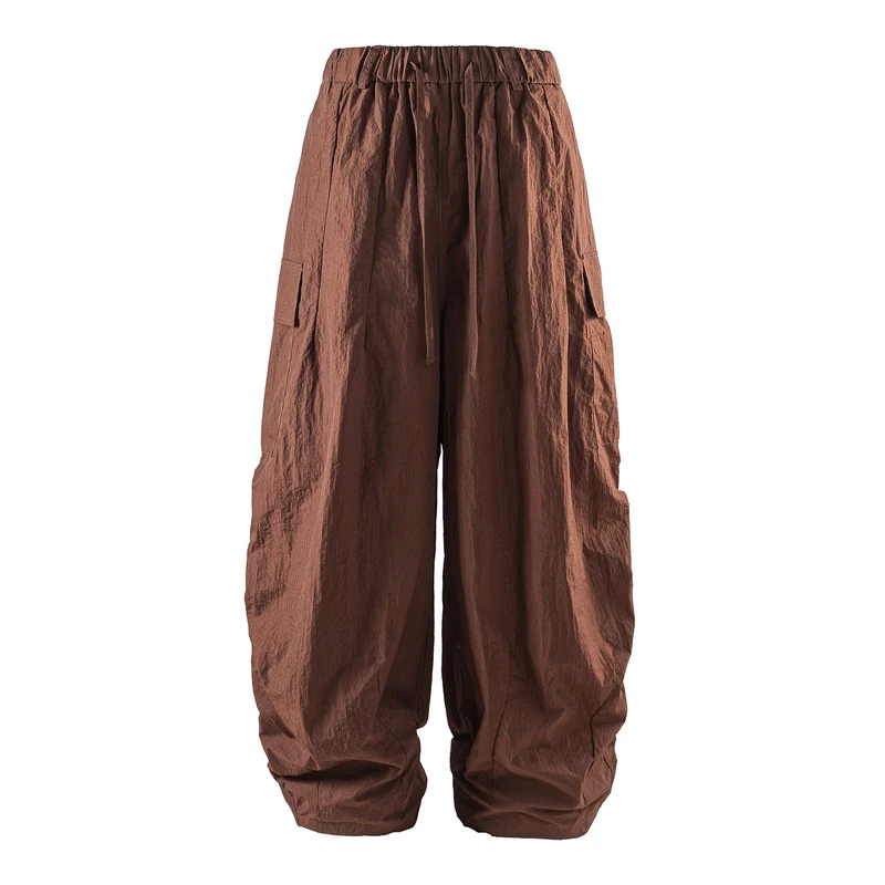 Herren Leichte Crinkle‑Optik Cargo‑Jogginghose mit elastischem Bund und Kordelzug Nord Taschen