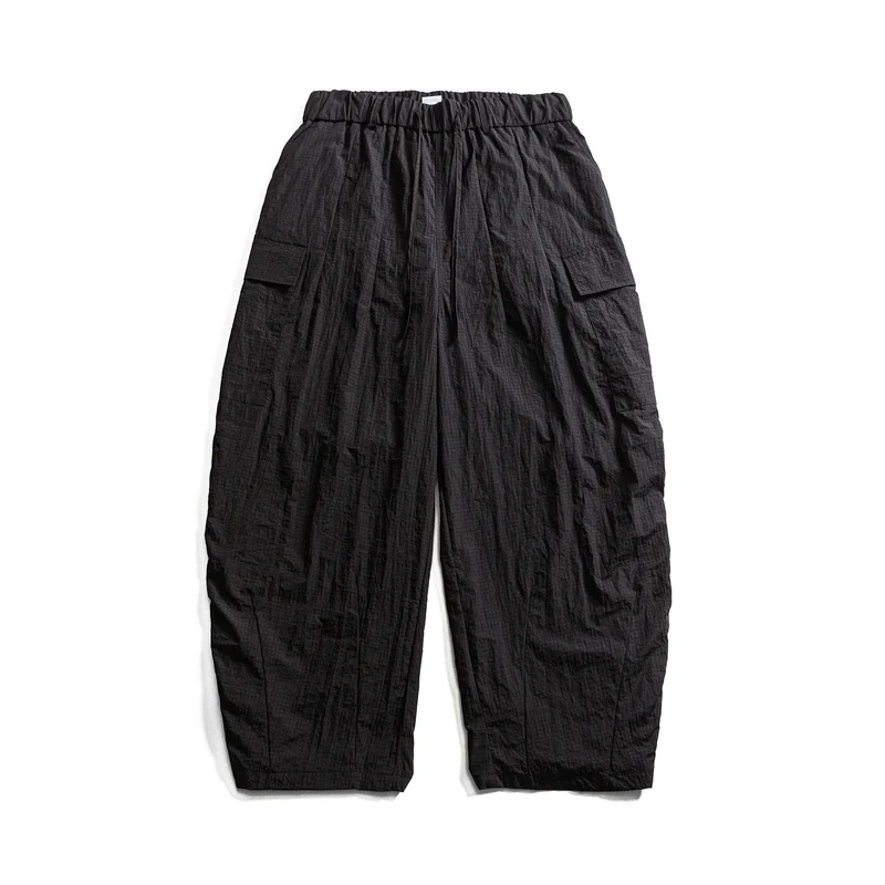 Herren Leichte Crinkle‑Optik Cargo‑Jogginghose mit elastischem Bund und Kordelzug Nord Taschen