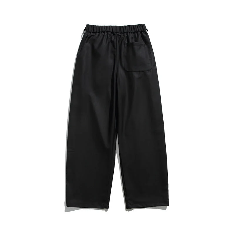 Herren Locker geschnittene Bundfalten-Cropped-Hose mit elastischem Bund und Bügelfalte Nord Taschen