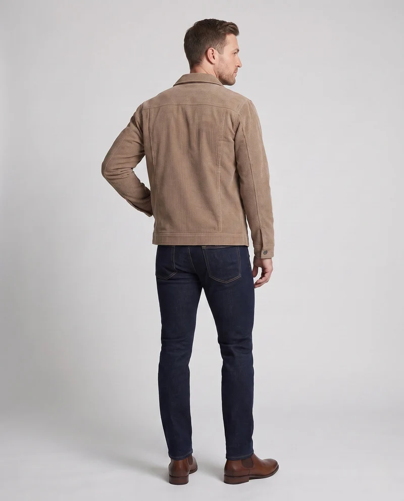 Herren Freizeit Cordjacke mit Brusttaschen Nord Taschen