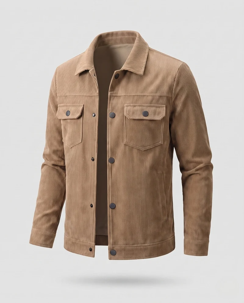 Herren Freizeit Cordjacke mit Brusttaschen Nord Taschen