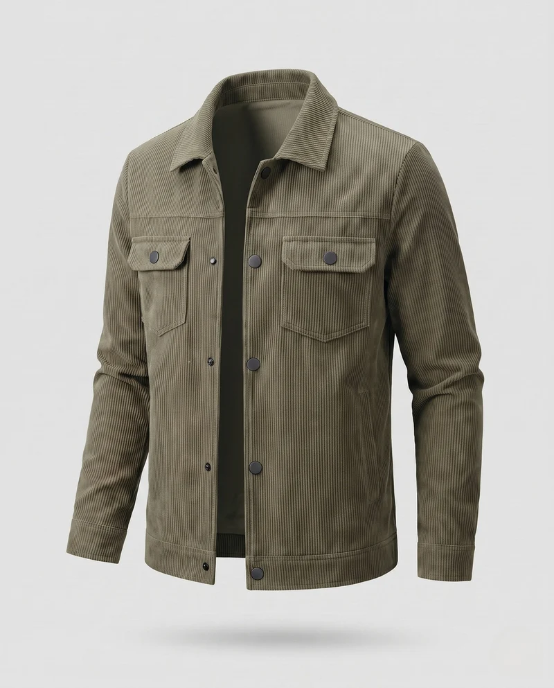 Herren Freizeit Cordjacke mit Brusttaschen Nord Taschen