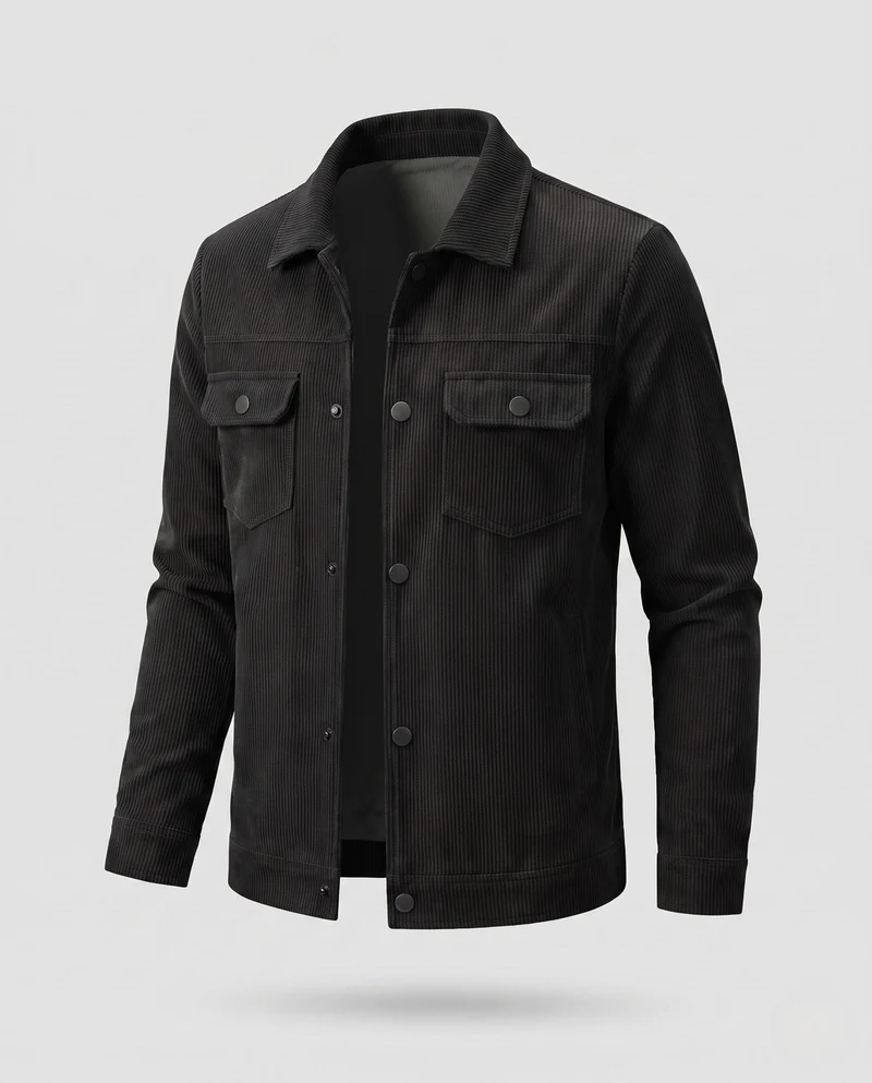 Herren Freizeit Cordjacke mit Brusttaschen Nord Taschen