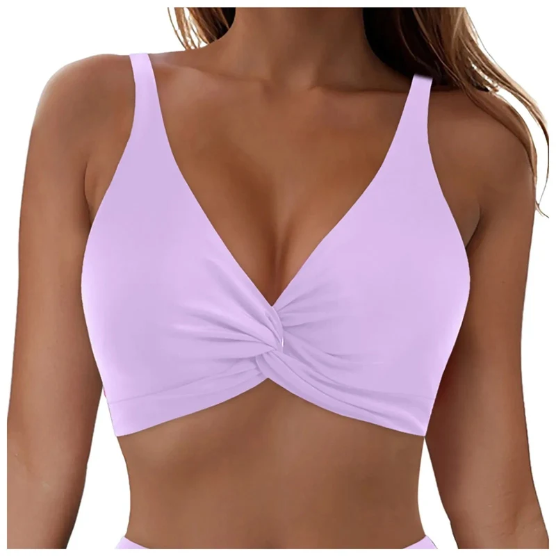 Damen Sportliches Bikinioberteil mit Twist-Design