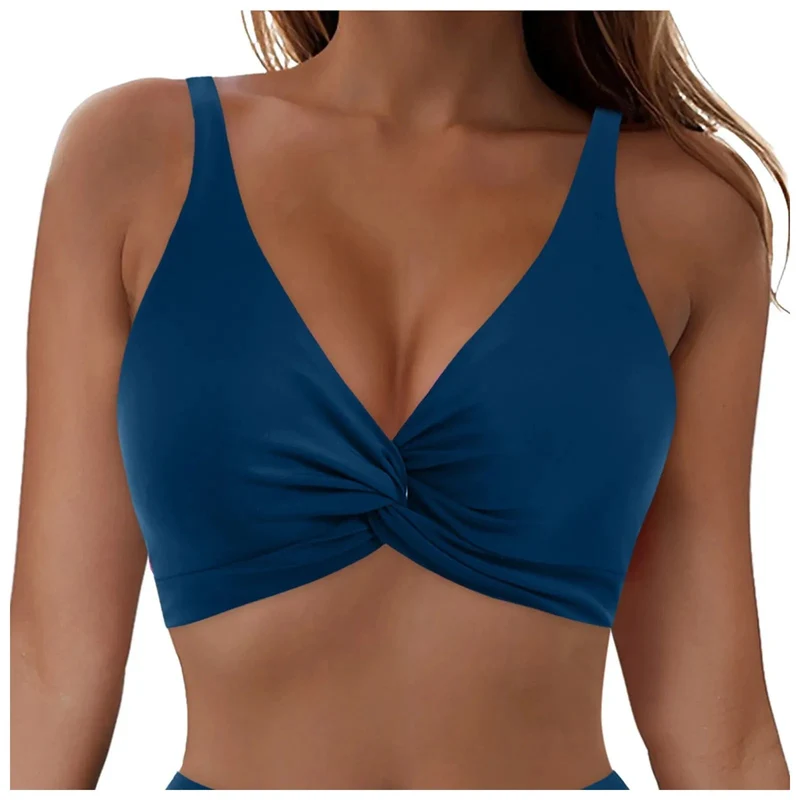 Damen Sportliches Bikinioberteil mit Twist-Design