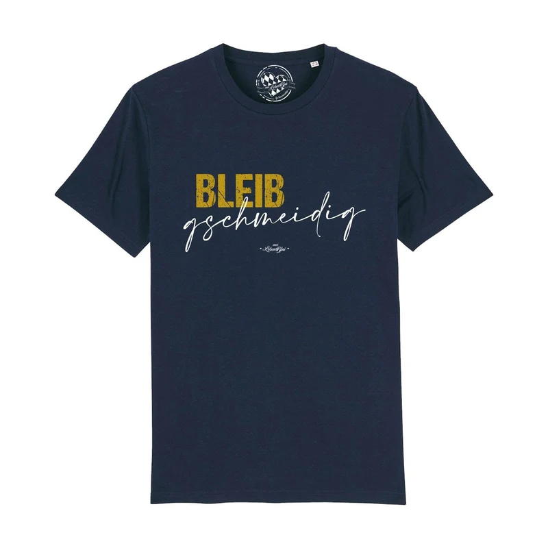 Bayerisches Herren T Shirt "Bleib gschmeidig"