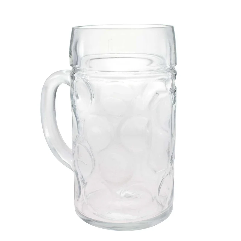 Glas-Masskrug mit Logo
