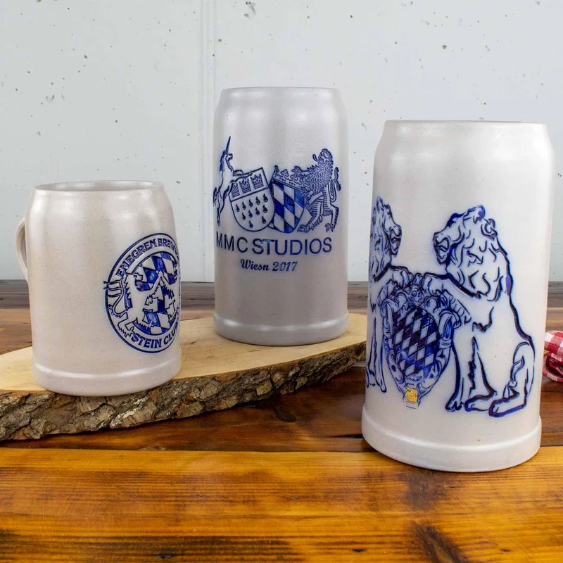 PREMIUM Bierkrug mit Zinndeckel & Prägung