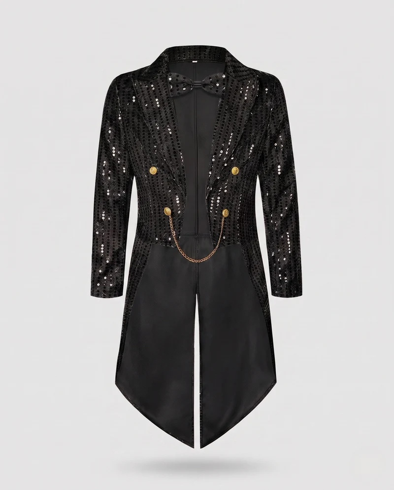 Frauen festlichen Glitzer Blazer Nord Taschen